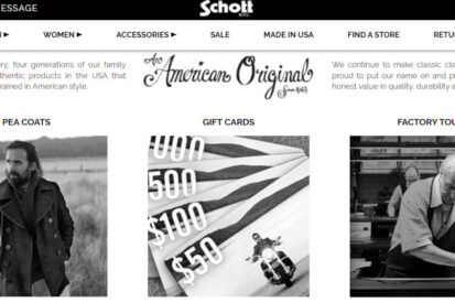 Nuovo sito e novità catalogo Schott NYC